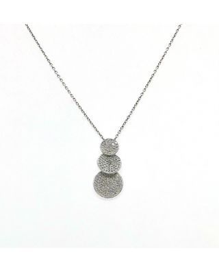 Collana in argento e zirconi 3 pavè