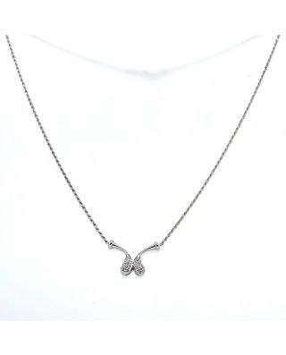 Girocollo oro bianco e diamanti