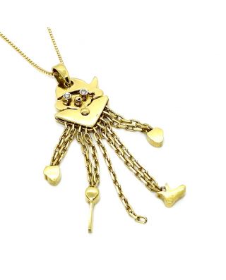 Ciondolo in oro a forma di pirata 