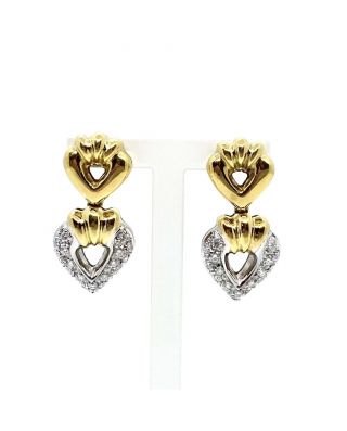 Orecchini in oro giallo e diamanti 