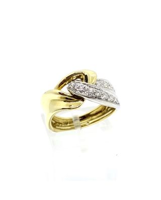 Anello in oro giallo e diamanti