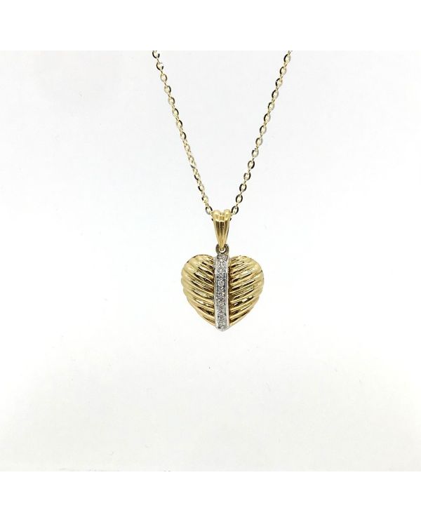 Ciondolo Cuore con diamanti