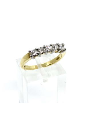 Fedina 5 pietre con diamanti