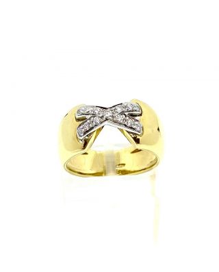 Anello in oro giallo e diamanti