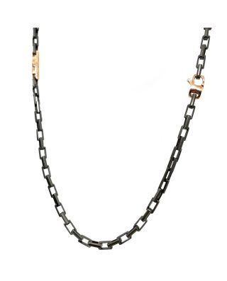 Collana in argento e rodio nero 