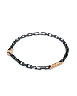 Bracciale in argento e rodio nero