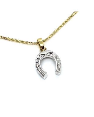 Ciondolo in oro a forma di ferro di cavallo Crevatin