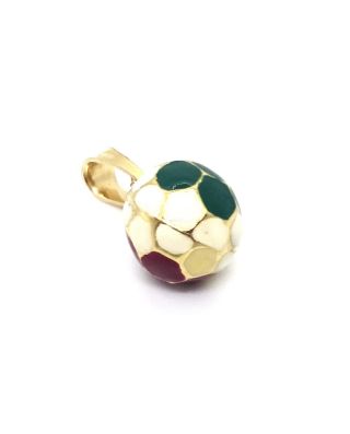 Ciondolo in oro e smalto "Pallone da calcio"